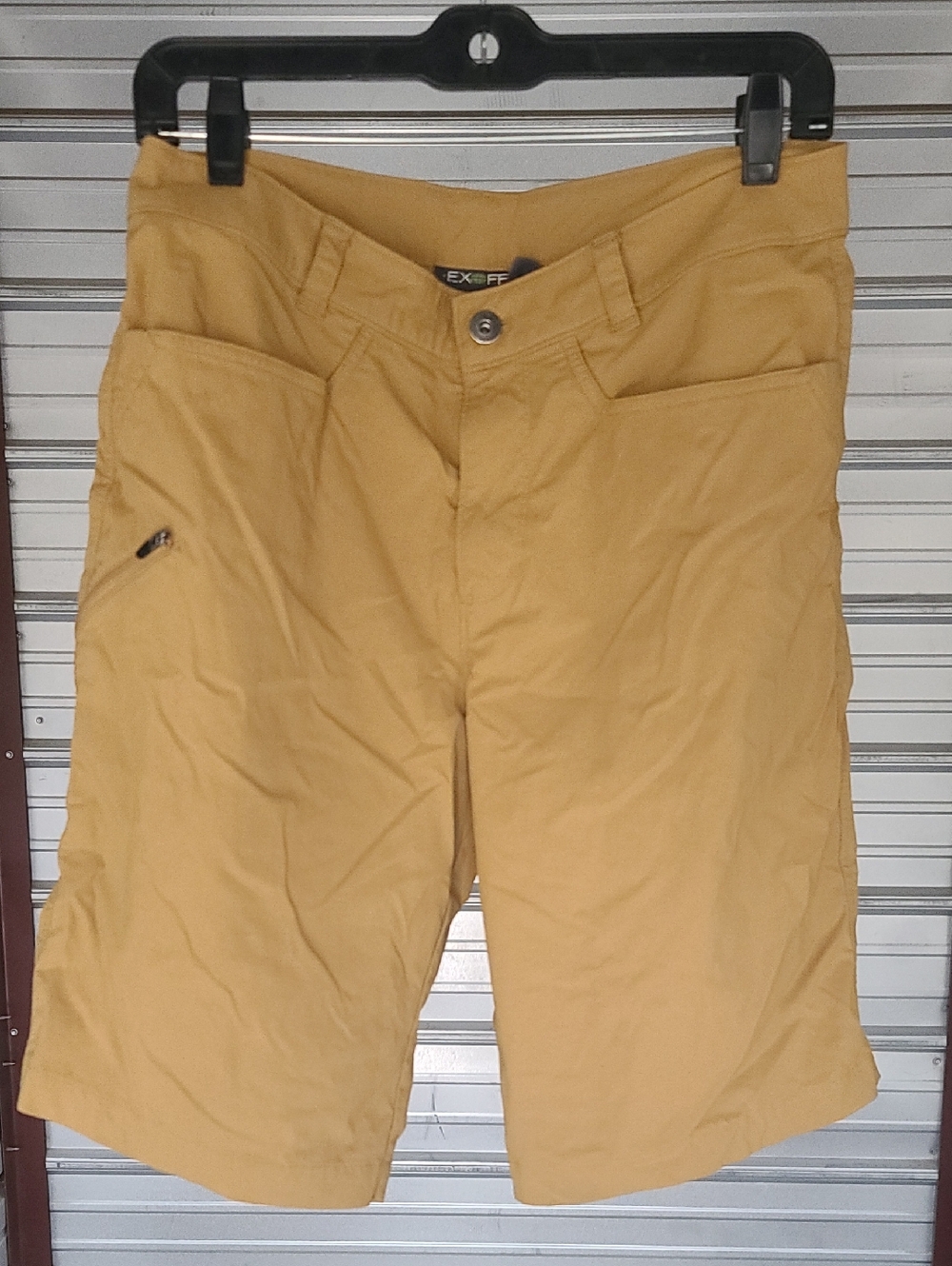 Exofficio Mens 32 Stretch Travel Shorts in Mustard
